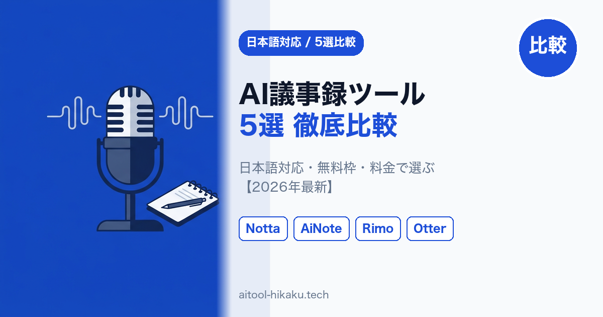 AI議事録ツール比較記事のアイキャッチ