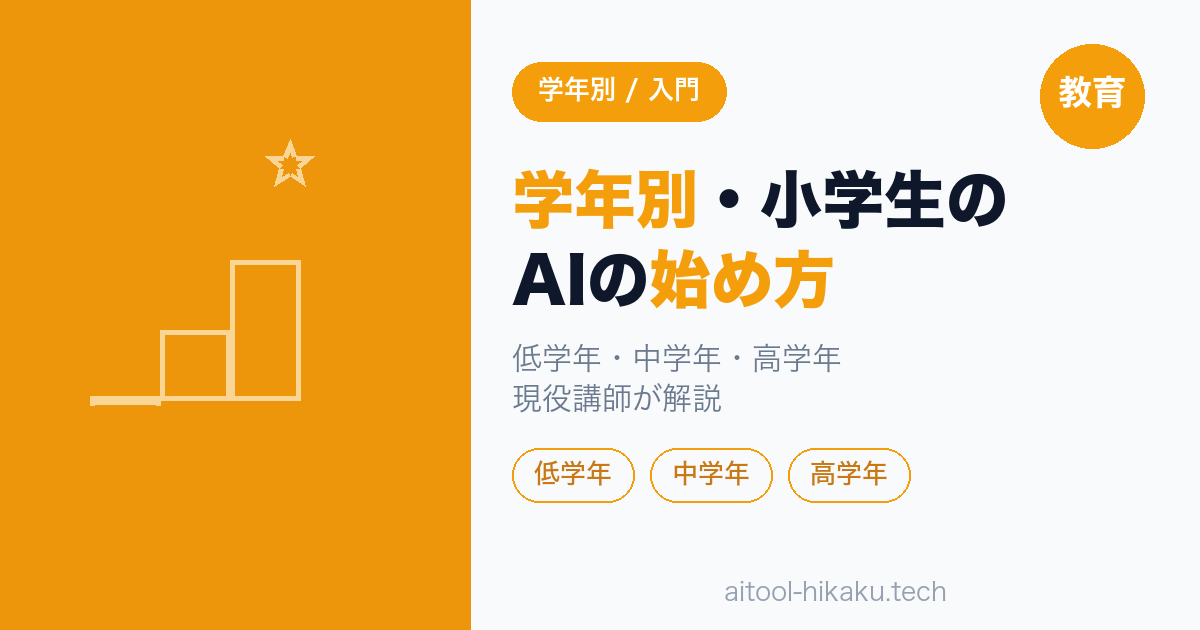 学年別・小学生のAIの始め方｜教育AIクラスタ