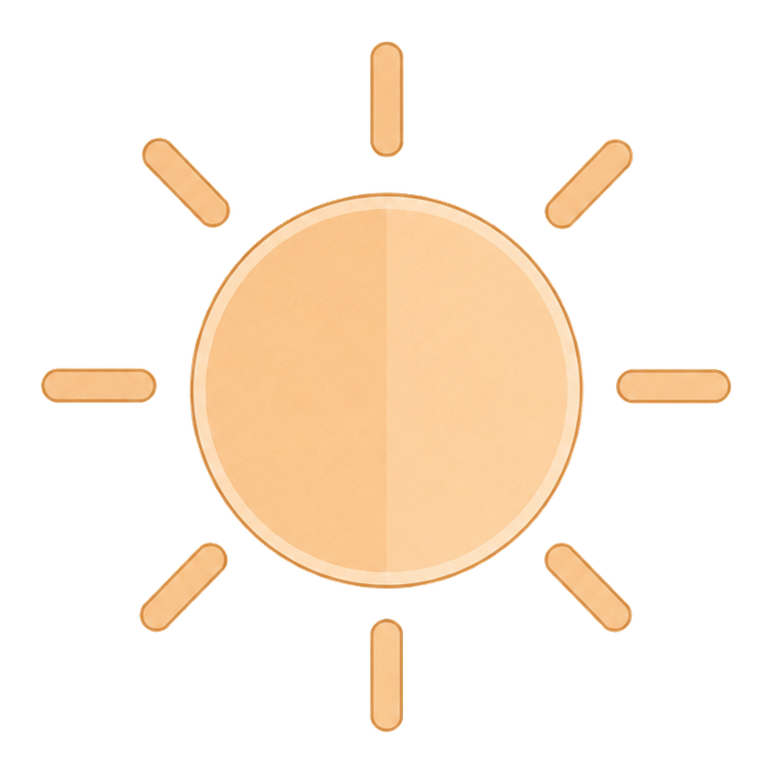 夏休み特集（太陽のイラスト）